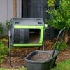 Maze 48 Gallon Compost Tumbler With Cart -Garden Tool Store 3 4 crop 8613576 01V maze 48 gallon compost tumbler with cart