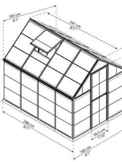 Canopia® By Palram Harmony™ Greenhouse, 6' 14 Canopia® By Palram Harmony™ Greenhouse, 6' -Garden Tool Store 8588022 11V tif