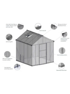 Canopia® By Palram Glory™ Greenhouse, 8' 41 Canopia® By Palram Glory™ Greenhouse, 8' -Garden Tool Store 8591547 17v