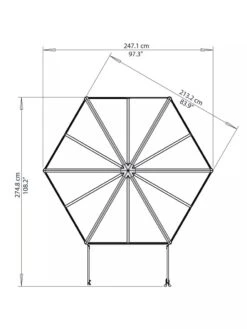 Canopia® By Palram Oasis Hexagon Greenhouse -Garden Tool Store 8596238 005V tif