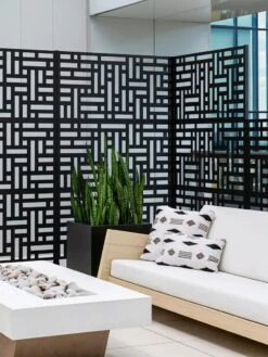 Veradek 3-Panel Privacy Screen Set, Blocks -Garden Tool Store 8599185 09V tif