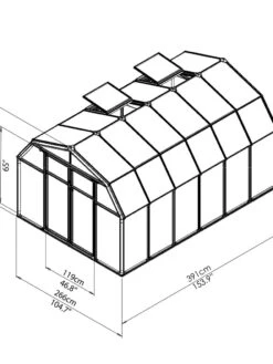 Canopia® By Palram Hobby Gardener Greenhouse, 8' -Garden Tool Store 8599332 03V tif