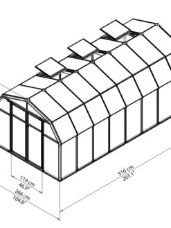 Canopia® By Palram Hobby Gardener Greenhouse, 8' -Garden Tool Store 8599333 04V tif