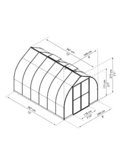 Canopia® By Palram Bella™ Greenhouse, 8' -Garden Tool Store 8599338 04v
