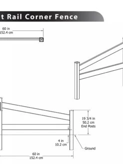 Split Rail Corner Vinyl Fence -Garden Tool Store 8599774 03V tif
