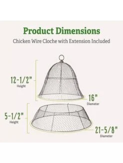 Chicken Wire Cloche With Extension -Garden Tool Store 8600116 1