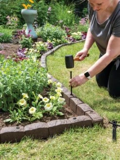 Roman Stone Recycled Rubber Landscape Edging, 4' 9 Roman Stone Recycled Rubber Landscape Edging, 4' -Garden Tool Store 8609898 019 tif