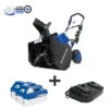 Snow Joe 24V-X2-SB18 48-Volt ION+ Cordless Snow Blower Kit | 18-Inch | W/ 2 X 4.0-Ah Batteries And Charger -Garden Tool Store 8610667 01v snow joe cordless snow blower kit