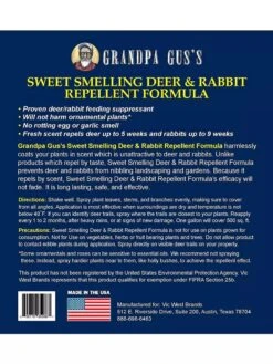 Grandpa Gus's Deer & Rabbit Repellent Spray 10 Grandpa Gus's Deer & Rabbit Repellent Spray -Garden Tool Store 8612427 05V 3 4