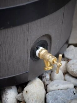 Round Rain Barrel With Planter, 35 Gallons 13 Round Rain Barrel With Planter, 35 Gallons -Garden Tool Store 8612856BK 10V tif