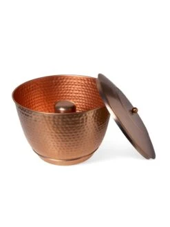 Hammered Copper Hose Pot With Lid -Garden Tool Store 8613311 5812