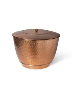 Hammered Copper Hose Pot With Lid -Garden Tool Store 8613311 5815