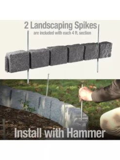 Beuta™ 6-Block Edging Section, 4 Pack 8 Beuta™ 6-Block Edging Section, 4 Pack -Garden Tool Store 8614155 03V 3 4